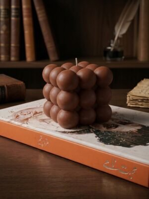 3 × 3 inch scented candle by Sarang, decorative scented candle for home décor, relaxation, and gifting.