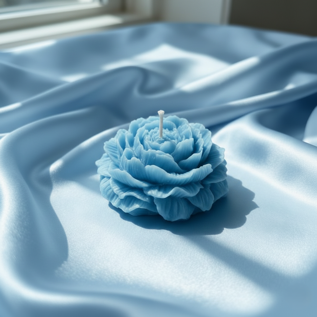 Peony Flower Scented Candle – Medium Size by Sarang