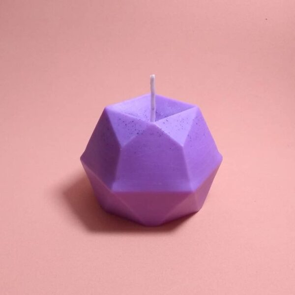 Diamond shape scented candle by Sarang, elegant geometric candle for home décor and fragrance