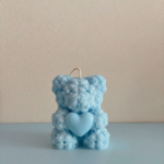 Teddy Bear Rose Candle with Heart | Sarang