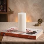 Ribbed Pillar Scented Candle – Sarang