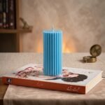 Ribbed Pillar Scented Candle – Sarang