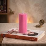 Ribbed Pillar Scented Candle – Sarang